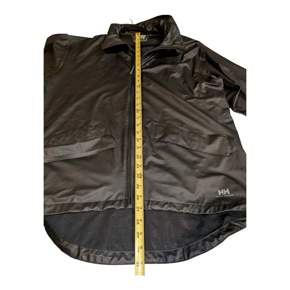 Helly Hansen Black Windbreaker Jacket Size Large Removable Hood Outdoors Luxe
